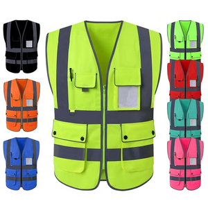 Gilet de sécurité haute visibilité, vêtements de travail personnalisés, gilet réfléchissant, respirant, léger, en polyester, vêtements de travail - Product Image 1