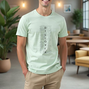 เสื้อยืดผู้ชายคุณภาพสูงทรงหลวม ดีไซน์ OEM ผลิตจากผ้าฝ้าย ผลิตในประเทศปากีสถาน - Product Image 4