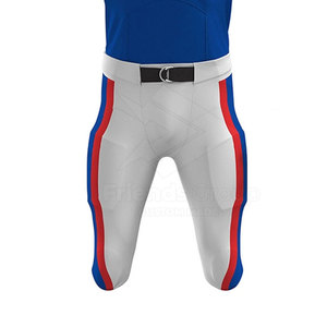 Ensemble d'uniformes de football américain de qualité supérieure, durable, respirant, doux, tissu 100% polyester, col en V, manches courtes - Product Image 3