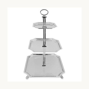 Three Tier Stainless Steel <b>Cake</b> Stand Fabulous Design <b>Cake</b> Stand Stylish For <b>Wedding</b> Party Restaurant Hotel Use - Product Image 2