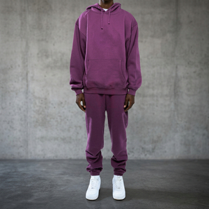 High Quality ARTIZ INTERNATIONAL <b>Mens</b> Streetwear 2 in 1 Printed Winter Tracksuit 100% Cotton Fleece Hoodie & Cargo Joggers - Product Image 3