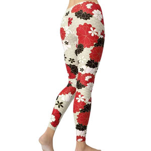 High Quality <b>Women</b> Printed Elastic Waist Gym Yoga <b>Leggings</b> Premium Stretchy Comfortable Breathable High Waist Fitness <b>Leggings</b> - Product Image 5