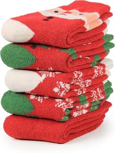 Red Christmas Snowflake Crew Ankle <b>Socks</b> <b>Wool</b> Breathable Winter Yoga & Basketball Casual Wear for Adults - Product Image 6