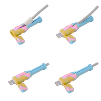 Protecteur de câble magnétique en silicone couleur marbre, étanche, souple et flexible pour la protection des extrémités des câbles de charge