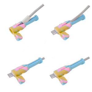 Protecteur de câble en silicone couleur marbre, protection d'extrémité de câble de charge, souple et flexible - Product Image 6