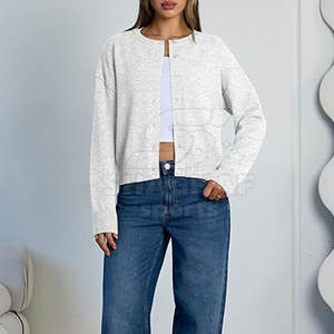 Cárdigan de Mujer, Tejido Suave, Estilo con Botones, Informal, para Uso Diario, Atuendo de Invierno a la Moda - Product Image 3