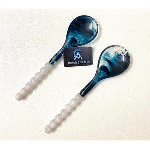 Nuevo Juego de Servidores de Ensalada de Resina Ecológica, Color Azul, 11 Pulgadas, Apto para Lavavajillas/Microondas/Horno, Vajilla de Cocina - Product Image 1
