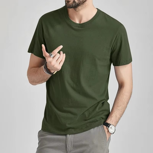 Men Custom Made 100% Cotton Slim Fit Short Sleeve T-<b>Shirt</b> for Wholesale Private Label Bulk Plain Solid Eco-Friendly Premium - Product Image 5