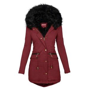 Abrigo largo de lana de borrego para mujer, cálido para invierno, estilo vintage con cremallera y botones, bordado, Elite, nuevo - Product Image 5
