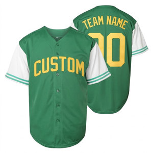 Wholesale Custom Button Down Baseball Jersey For Men Embroidered logo Softball Jersey 100% Polyester Baseball Top - Product Image 4