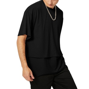 Camisetas personalizadas al por mayor de alta calidad Camiseta de algodón con cuello redondo Caja sólida Camiseta en blanco para hombre Boxy Fit - Product Image 6