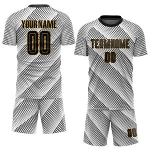Último Diseño de Camisetas y Pantalones Cortos de Fútbol Unisex para Adultos, Logotipo Personalizado, Impresión Transpirable, Secado Rápido, Uniforme de Fútbol Antibacteriano - Product Image 4