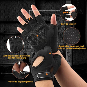 Guantes de Levantamiento de Pesas Directo de Fábrica, Diseño de Neopreno de Medio Dedo para Agarre Resistente al Agua, Pedidos al por Mayor - Product Image 2