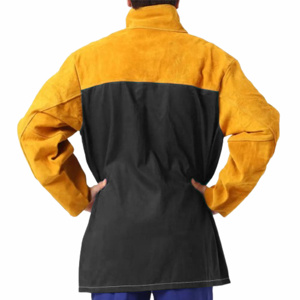 Premium Quality Cowhide Split Leather Welding <b>Jacket</b> Leather Industrial Safety Heavy Duty Fire Heat <b>Spark</b> Resistant for Body - Product Image 5