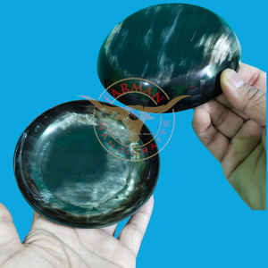 Plato de servir de cuerno de buey natural, hecho a mano, vajilla decorativa a precio económico. - Product Image 2