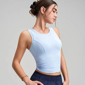 Women's Custom Design Tank Tops Breathable Quick Dry Casual Sleeveless Yoga Compression Workout Polyester/Cotton for Ladies - Product Image 2