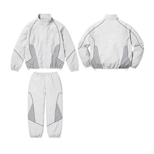 Ensemble 2 pièces coupe-vent en nylon pour homme : veste zippée et pantalon de jogging, personnalisable avec logo, vente en gros - Product Image 4