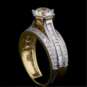Magnifique bague de fiançailles et de mariage pour femme avec diamant de laboratoire taille ronde, diamant fin certifié IGI et clarté VVS-VS. - Product Image 4