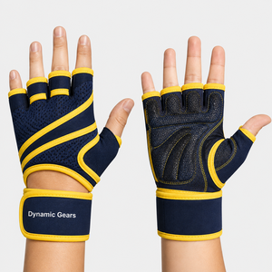 Unisex Neoprene Fingerless CrossFit Gloves for Closure Non-Slip for Weightlifting Bodybuilding Gym Customized - Product Image 1