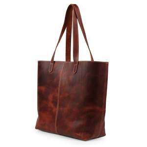 Bolsos de Mano de Cuero Genuino Hechos a Mano, Multifuncionales, de Gran Capacidad, con Cierre, Tipo Tote, de Hombro, Modelo LTB-0213 - Product Image 4