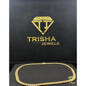 Luxury Designer Cuban Chain <b>Necklace</b> With Premium Lab Grown Diamonds <b>Statement</b> Hip Hop Jewelry For Men By Trisha Jewels - Product Image 5