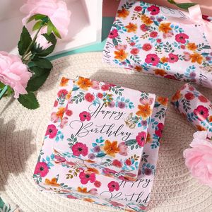 Rotolo di Carta da Regalo Floreale Rosa con Farfalle per Donne, per Feste di Compleanno, Confezioni Regalo per Ragazze e Donne - Product Image 3