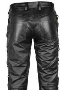 <b>men</b> <b>leather</b> pants straight leg fashion clothing wholesale <b>mens</b> <b>leather</b> <b>trousers</b> relaxed fit <b>leather</b> supplier <b>men</b> <b>leather</b> pants - Product Image 3