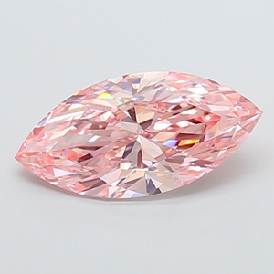 Diamante rosa de corte marquesa cultivado en laboratorio, piedra suelta para la elaboración de joyas. - Product Image 1