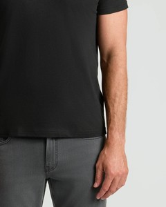 Camiseta Negra de Manga Corta para Hombre, 100% Algodón Jersey, Corte Regular, Cuello Redondo, Color Sólido, Teñido Liso, Casual, OEM, ODM, Venta al Por Mayor - Product Image 3
