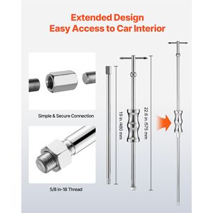 Set di attrezzi estrattori per semiasse CV interno 5/8-18 con martello scorrevole da 2 e 2,5 pollici e adattatore a forcella per giunto CV, utensile manuale per la rimozione di giunti CV interni - Product Image 4