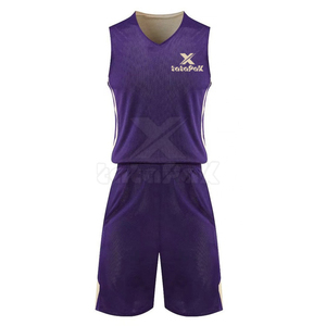 Ensemble d'uniformes de basketball réversibles légers 100 % polyester respirant avec évacuation de l'humidité, personnalisable pour les équipes - Product Image 6