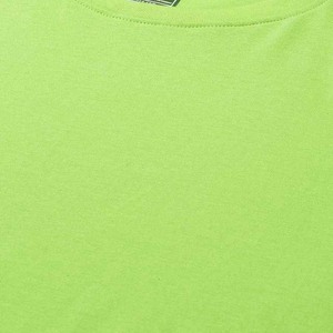 Camiseta de Manga Corta con Cuello Redondo Extra Grande para Mujer, Color Verde Sólido, Corte Holgado, Tejida, 100% Algodón, Transpirable, Top de Primavera/Verano - Product Image 5
