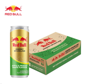 Bebida Energética RED BULLs con Sabor a Manzana y Uva Moscatel, Lata de 250 ml, Sabor Afrutado, Sin Azúcar, Halal, Malasia, Envase Mixto - Product Image 2