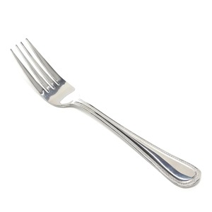 Fourchette à dîner classique en acier inoxydable, finition miroir, argentée, manche en métal - Product Image 2