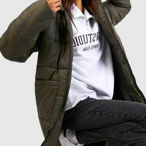 Abrigo Acolchado de Invierno para Mujer, Chaqueta con Capucha, Manga Larga, Cierre de Cremallera, Informal, Cálida, para Exteriores, Moda 2026 - Product Image 6