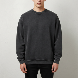 Sweat à capuche pour homme 2026 personnalisé, col rond, coupe courte, oversize, streetwear, pull-over, fabricant et grossiste sur mesure - Product Image 2