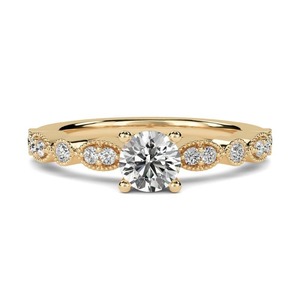 แหวนหมั้นเพชรทรงกลม Infinity Twist น้ำหนัก 0.50 กะรัต เพชรเพาะเลี้ยงในห้องปฏิบัติการ ตัวเรือนทอง 18K และแพลตตินัม - Product Image 2