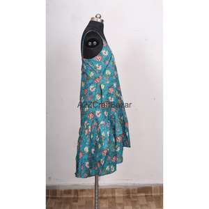 Robe moulante mi-longue en coton écologique à imprimé floral pour femme, style bohème vintage moderne, décontractée pour l'été - Product Image 5