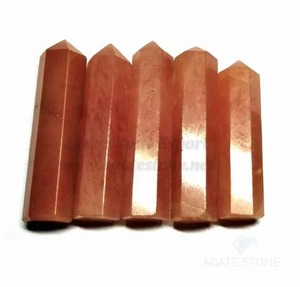 Aventurina Roja Curativa al por Mayor, Cristal Natural Pulido en Forma de Lápiz, 100% Genuino, Energía de Amor y Pasión, Tamaño Personalizado, Regalo de Boda - Product Image 6