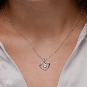 14K <b>Solid</b> <b>Gold</b> Natural Round Opal Solitaire Open Heart <b>Pendant</b> 2026 New Arrival Romantic Lover's Gift Fine Jewelry <b>Gold</b> <b>Pendant</b> - Product Image 4