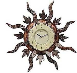 Reloj de Pared Modelo Sol de Madera de Mango, Hecho a Mano, Decorativo, para Sala de Estar, Oficina en Casa y Decoración de Paredes Interiores - Product Image 3