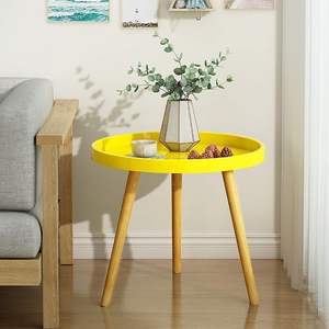 Mesa de Centro Pequeña Multifuncional de Estilo Antiguo Tradicional, Mueble de Madera Ecológica y Duradera para Sala de Estar, con 3 Patas Estables - Product Image 5