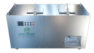 ECOVIBES Broyeur de déchets alimentaires entièrement automatique robuste avec moteur à engrenages, roulement en acier inoxydable 304, triple capteur de zone, PLC et HMI - Product Image 3