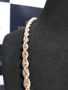 Cadena de Plata de Ley 925, Collar de Cadena de Eslabones Trenzados de Lujo, Joyería Hip Hop Unisex - Product Image 4