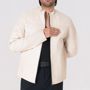 Icon by Gilani <b>Men</b>’s <b>White</b> Leather <b>Jacket</b> - <b>Jacket</b> <b>White</b> - Product Image 3