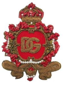 ป้ายปักลายใบไม้ด้วยด้ายทองคำแบบทำมือ สำหรับตกแต่งเสื้อเบลเซอร์ - Product Image 2