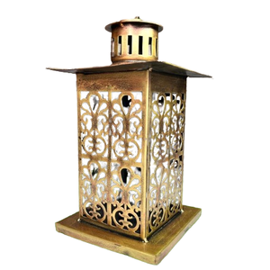 Portavelas de metal en oferta, acabado dorado, para decoración de mesa navideña en el hogar, iluminación decorativa hecha a mano para restaurantes. - Product Image 6