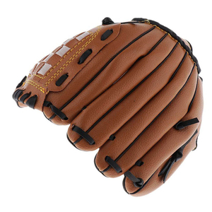 Gant de baseball en cuir marron avec fermeture auto-agrippante, antidérapant, léger, respirant, unisexe, pour sports de plein air, toutes saisons - Product Image 6