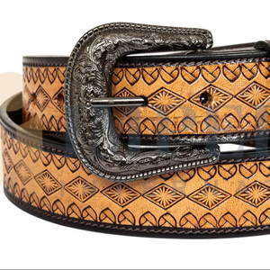 Nouvelle ceinture de cowboy élégante en cuir pleine fleur 2026, design artisanal, fabriquée à la main, unisexe, par le meilleur fabricant - Product Image 1