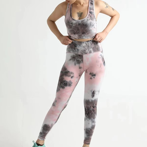 Solid Women's Gym Yoga Set 2-Piece Active Stretch Workout Seamless Sports Suit Hoodie Spandex/Nylon Leopard Front High - Product Image 3